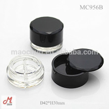 MC956B 2 color with rotating lid cosmetic eyeliner gel container/eyeliner gel case/eyeliner gel packaging/eyeliner gel pot